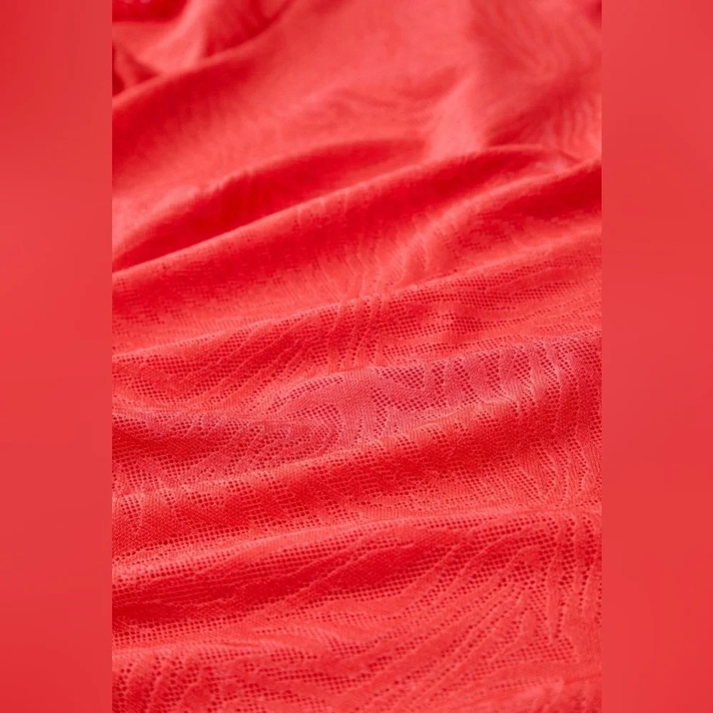 Leave Him on Red Hot Mesh Bikini | Fabletics & Yitty | M | NWT